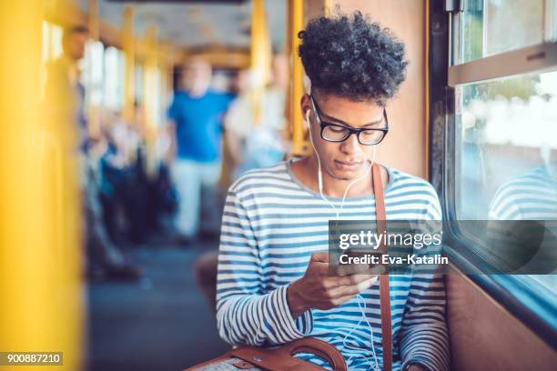 checking messages - bus hungary stock pictures, royalty-free photos & images