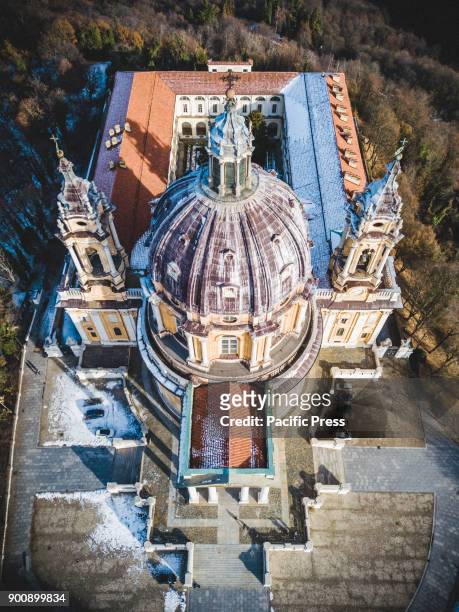 Aerial pictures of the Basilica di Superga.The Basilica of Superga is a church in the vicinity of Turin.