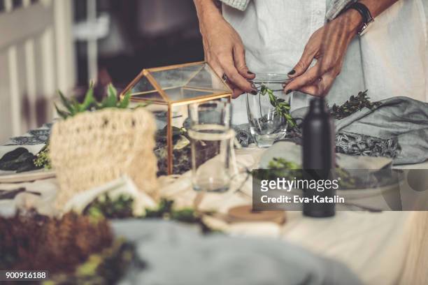 table setting - table setting design scandinavian stock pictures, royalty-free photos & images
