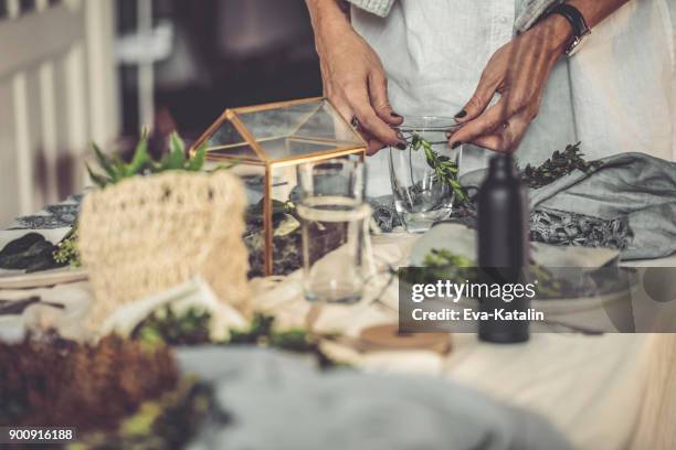 table setting - table setting design scandinavian imagens e fotografias de stock