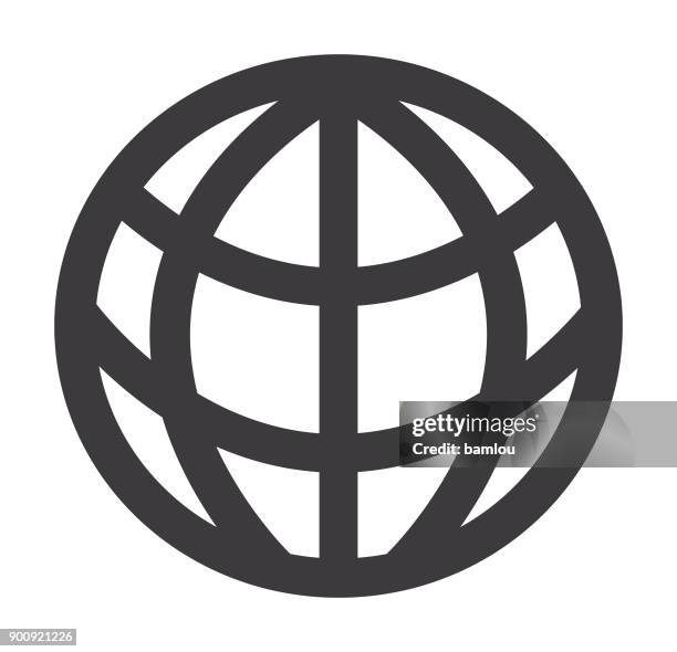 network globe icon - globe equator stock illustrations