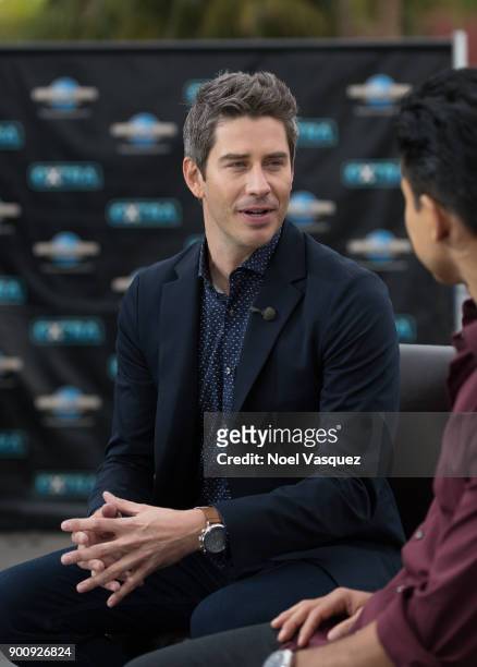 Arie Luyendyk visits "Extra" at Universal Studios Hollywood on January 3, 2018 in Universal City, California.