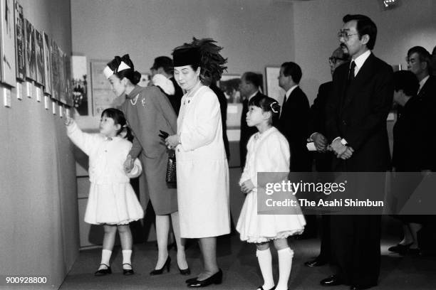 Princess Kikuko of Takamatsu , Prince Tomohito of Mikasa , Princess Nobuko of Mikasa and Princess Yoko and Princess Akiko visit the Prince Takamatsu...