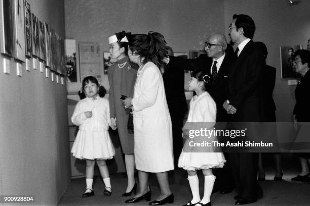 Princess Kikuko of Takamatsu , Prince Tomohito of Mikasa , Princess Nobuko of Mikasa and Princess Yoko and Princess Akiko visit the Prince Takamatsu...