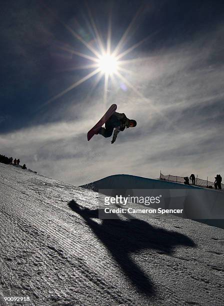 Madeline Schaffrick Pellissier of France competes in the Women's Snowboard Halfpipe during day five of the Winter Games NZ at Cardrona Alpine Resort...