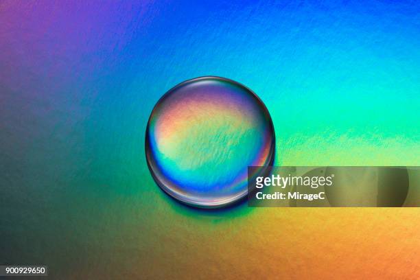 waterdrop on colorful background - glue stock-fotos und bilder