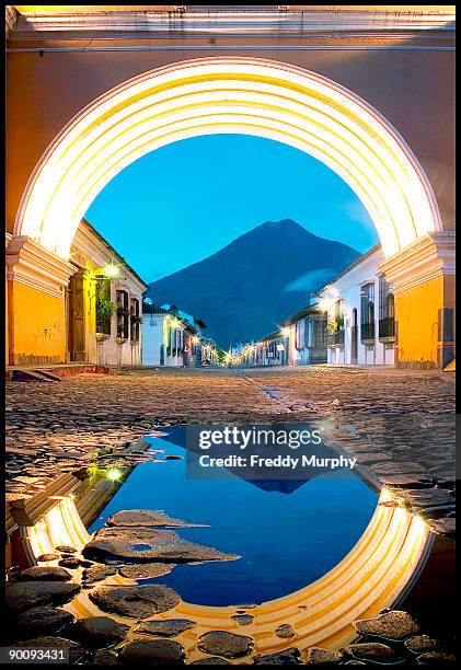 antigua reflexion - antigua guatemala stock pictures, royalty-free photos & images