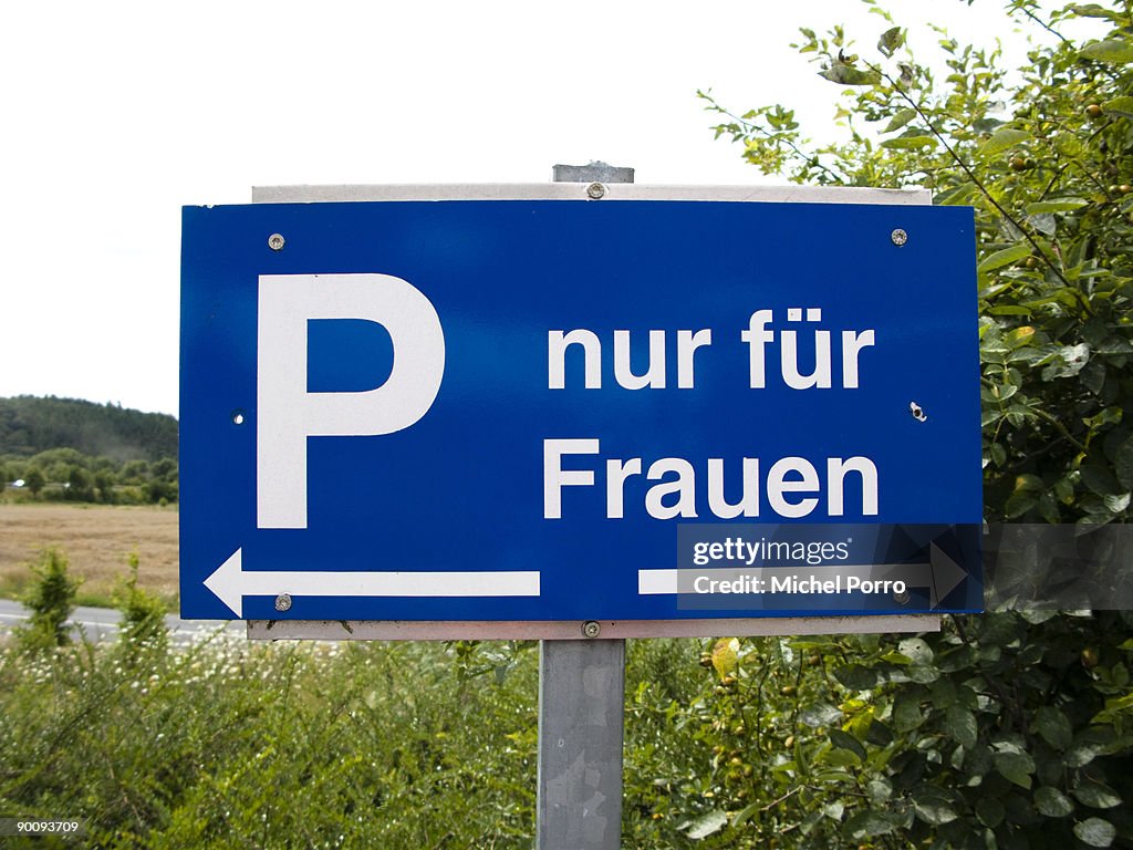 Women Only Parking Place In Germany