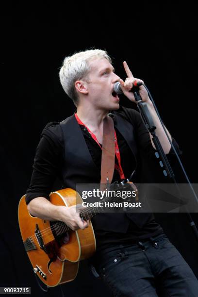 Mr Hudson performs on stage on the first day of V Festival at Hylands Park on August 22, 2009 in Chelmsford, England.