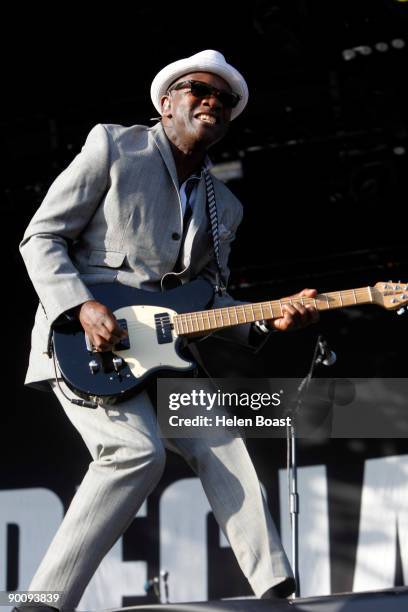 Lynval Golding of The Specials performs on stage on the first day of V Festival at Hylands Park on August 22, 2009 in Chelmsford, England.