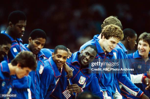 Los Angeles, CA Steve Alford, Patrick Ewing, Vern Fleming, Alvin Robertson, Michael Jordan, Joe Kleine, Jon Koncak, Chris Mullin, Men's Basketball...