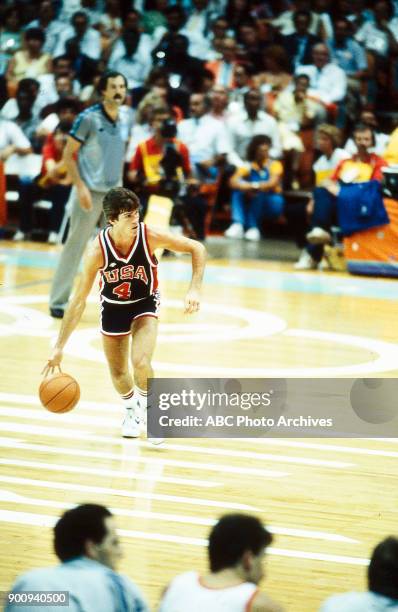 Los Angeles, CA Steve Alford, Men's Basketball USA vs. Spain, the Forum, at the 1984 Summer Olympics, August 10, 1984.