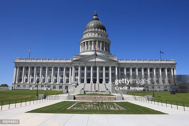 utah state capitol, salt lake city - utah state capitol building stock pictures, royalty-free photos & images