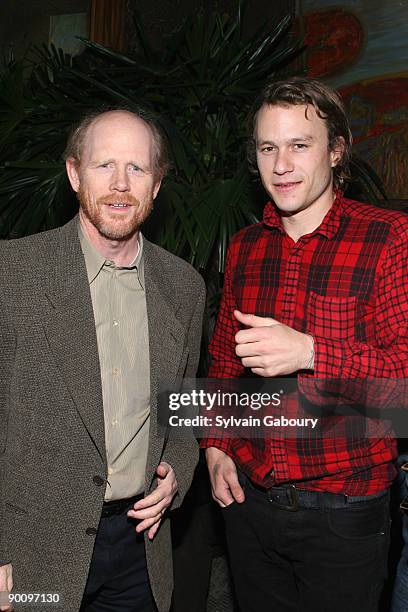 Ron Howard and Heath Ledger