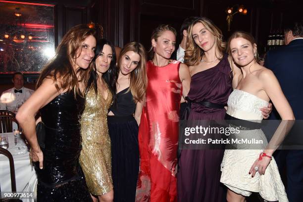 Dori Cooperman, Harriet Croman, Brett Sundheim, Kim Heyman, Stephanie Hirsch and Marielle Safra attend Julie Macklowe's 40th birthday Spectacular at...