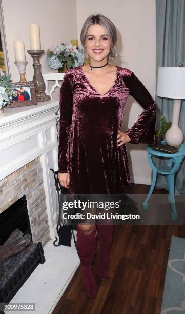 Personality Ali Fedotowsky poses at Hallmark's "Home & Family" at Universal Studios Hollywood on January 3, 2018 in Universal City, California.