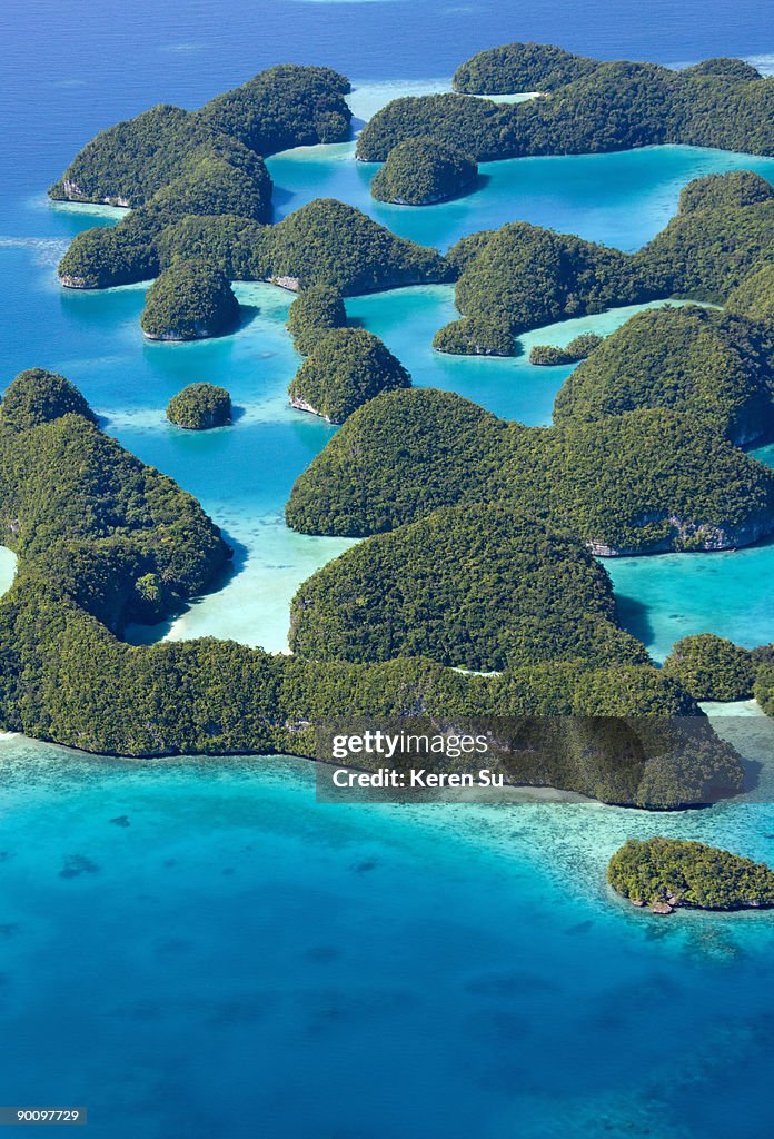 Aerial view of Rock Islands