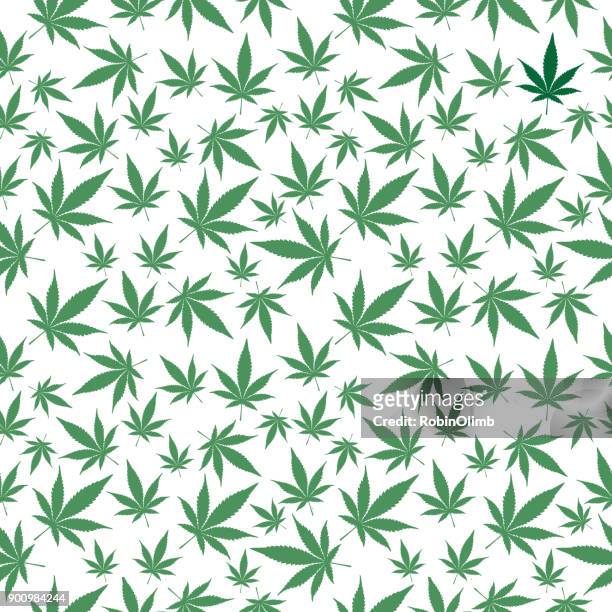 stockillustraties, clipart, cartoons en iconen met marihuana verlaat naadloze patroon - cannabis leaf