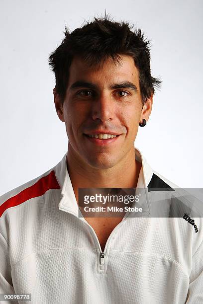 Carlos Poch-Gradin of Spain poses for a US Open headshot at the USTA Billie Jean King National Tennis Center on August 26, 2009 in the Flushing...