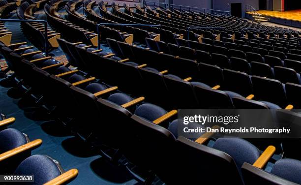 empty seats in theatre auditorium - fabolous in concert stock pictures, royalty-free photos & images