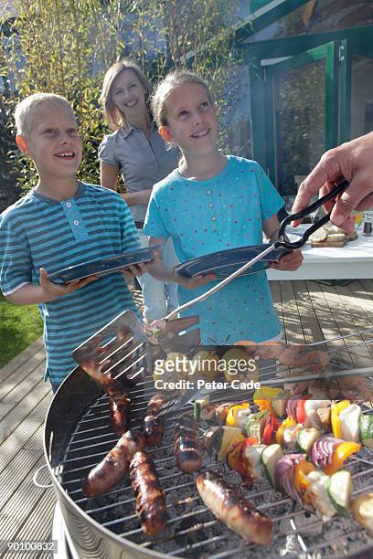 family having a barbeque - hot boy body stock pictures, royalty-free photos & images