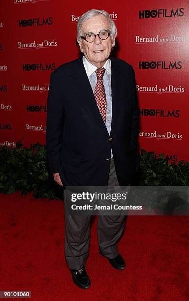 Author Dominic Dunn poses at the New York Premiere of HBO Films "Bernard And Doris" at the Time Warner Screening Room on January 30th 2007 in New...