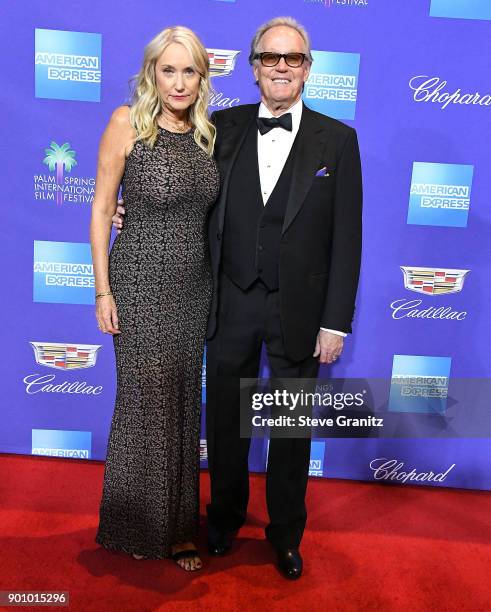 Margaret DeVogelaere, Peter Fonda arrives at the 29th Annual Palm Springs International Film Festival Film Awards Gala at Palm Springs Convention...