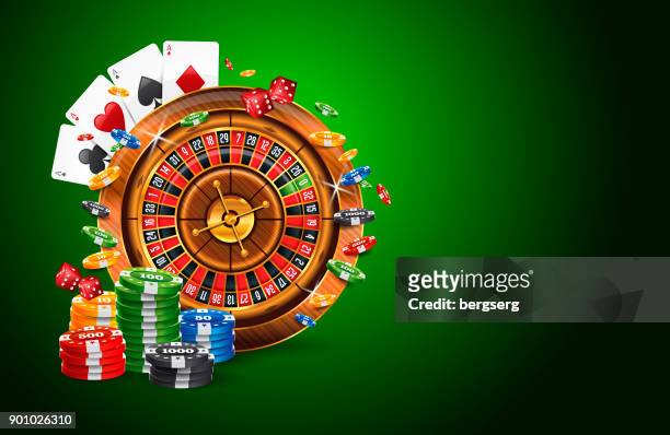 illustrations, cliparts, dessins animés et icônes de casino vecteur fond - roulette