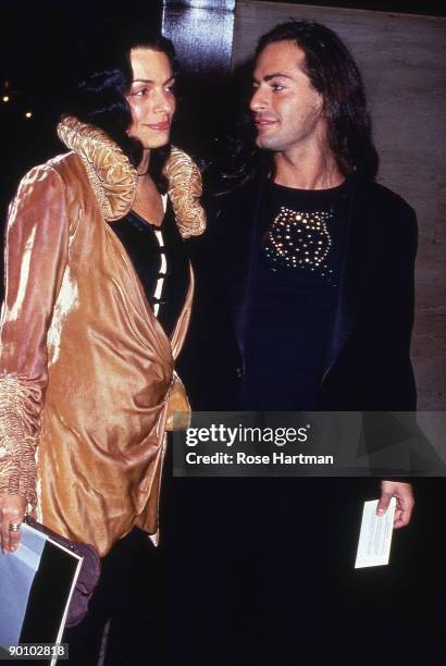 View of American fashion designers Norma Kamali and Marc Jacobs as they attend the DIFFA Presents A Demand Performance Gala at Lincoln Center, New...