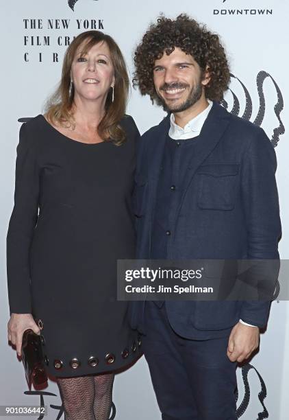 Film producer Jane Rosenthal and guest attend the 2017 New York Film Critics Awards at TAO Downtown on January 3, 2018 in New York City.