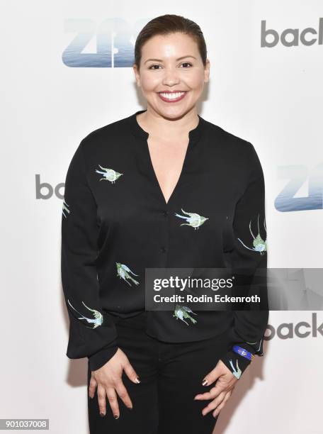 Actress Justina Machado attends ZBS & Backstage Present: The Wonder Women of Hollywood at Zak Barnett Studios on January 3, 2018 in Los Angeles,...