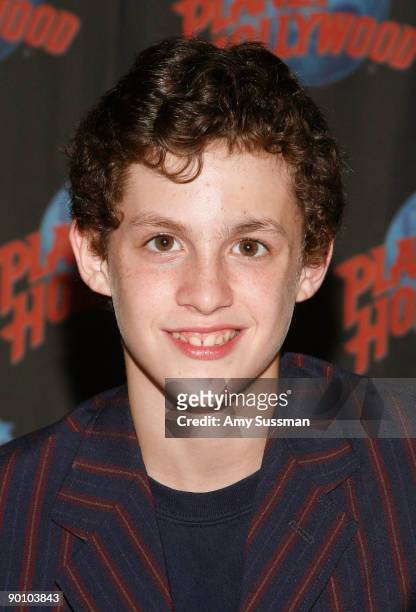 From "Billy Elliot," actor Trent Kowalik visits Planet Hollywood Times Square on August 26, 2009 in New York City.