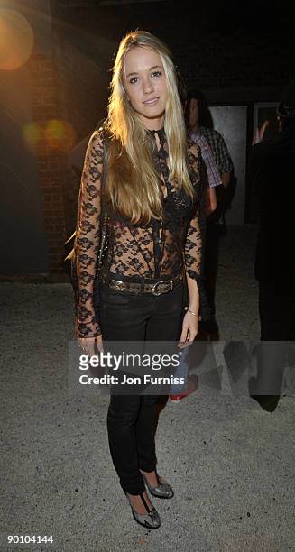 Florence Brundell-Bruce attends the private viewing of David Bailey's ''Alive At Night'' and the launch of the Nokia N86 on August 26, 2009 in...