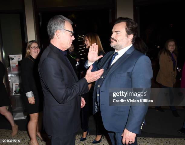 David Permut and Jack Black attend a screening of "The Polka King" at the 29th Annual Palm Springs International Film Festival on January 3, 2018 in...