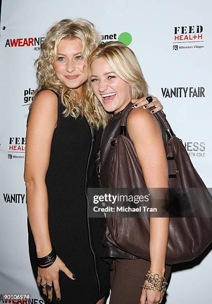 Aly Michalka and AJ Michalka arrive at the Kenneth Cole A'wear'ness and Feed Projects' Celebrate The Feed Health Backpack event at the Living Home on...