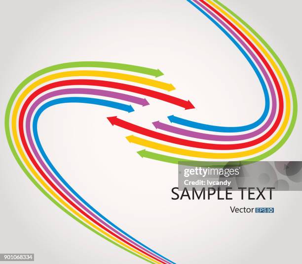 opposite arrows - spectrum stock illustrations