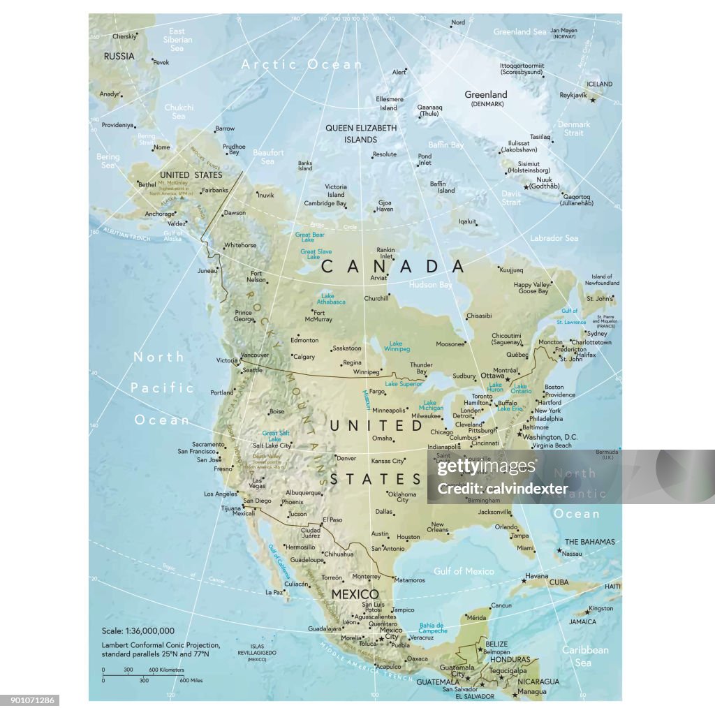 North America map