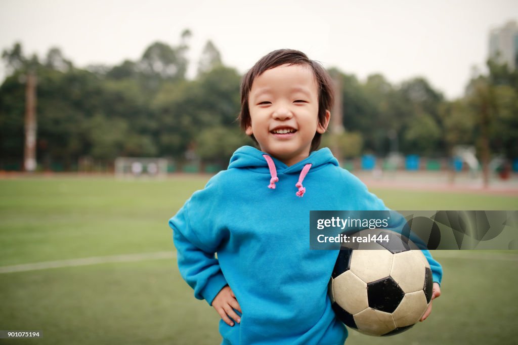 Boy with soccer ball