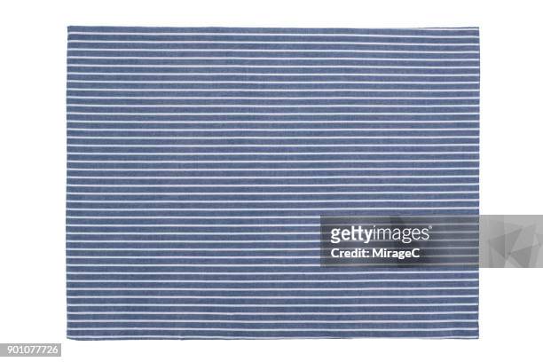 stripy placemat on white - napkin stock pictures, royalty-free photos & images