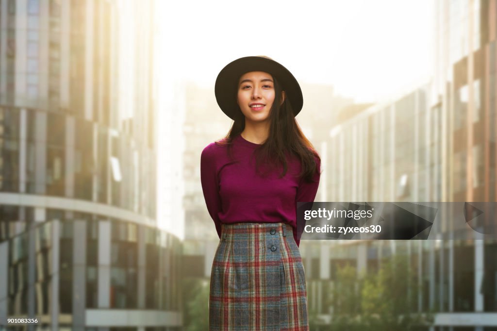 A young woman in the beijing sanlitun,China - East Asia,