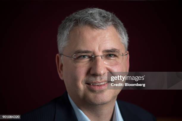 Severin Schwan, chief executive officer Roche Holding AG, poses for a photograph following an interview in London, U.K., on Wednesday, Dec. 6, 2017....