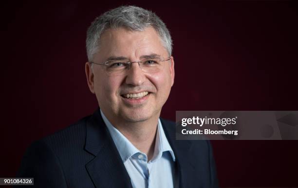 Severin Schwan, chief executive officer Roche Holding AG, poses for a photograph following an interview in London, U.K., on Wednesday, Dec. 6, 2017....