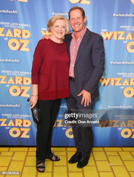 Nancy Hayes and Todd McKenney attend The Wizard of Oz Sydney Premiere at Capitol Theatre on January 4, 2018 in Sydney, Australia.