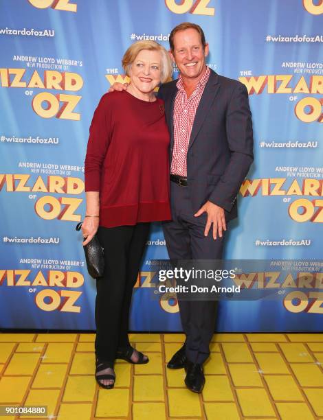 Nancy Hayes and Todd McKenney attend The Wizard of Oz Sydney Premiere at Capitol Theatre on January 4, 2018 in Sydney, Australia.