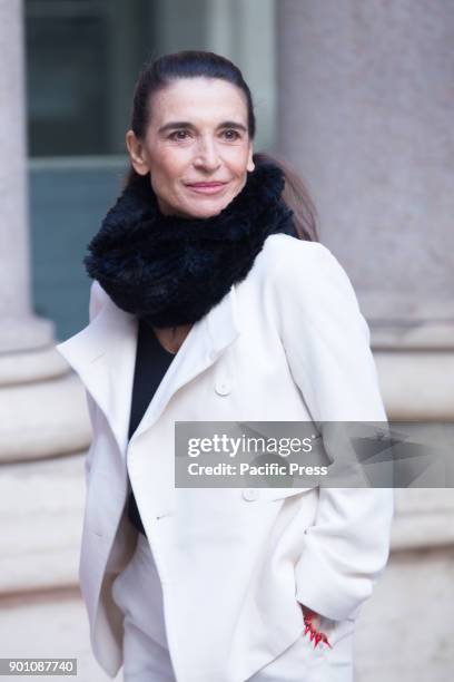 Italian actress Lina Sastri during photocall of the Italian film "Napoli Velata".