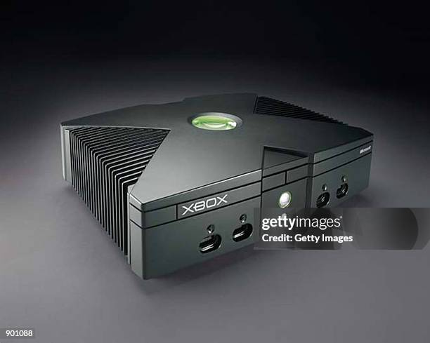 Microsoft's Xbox video game console is on display in an undated photo. The Xbox advertises with better graphics and audio, and the most intense,...