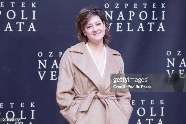 Italian actress Giovanna Mezzogiorno during photocall of the Italian film "Napoli Velata".