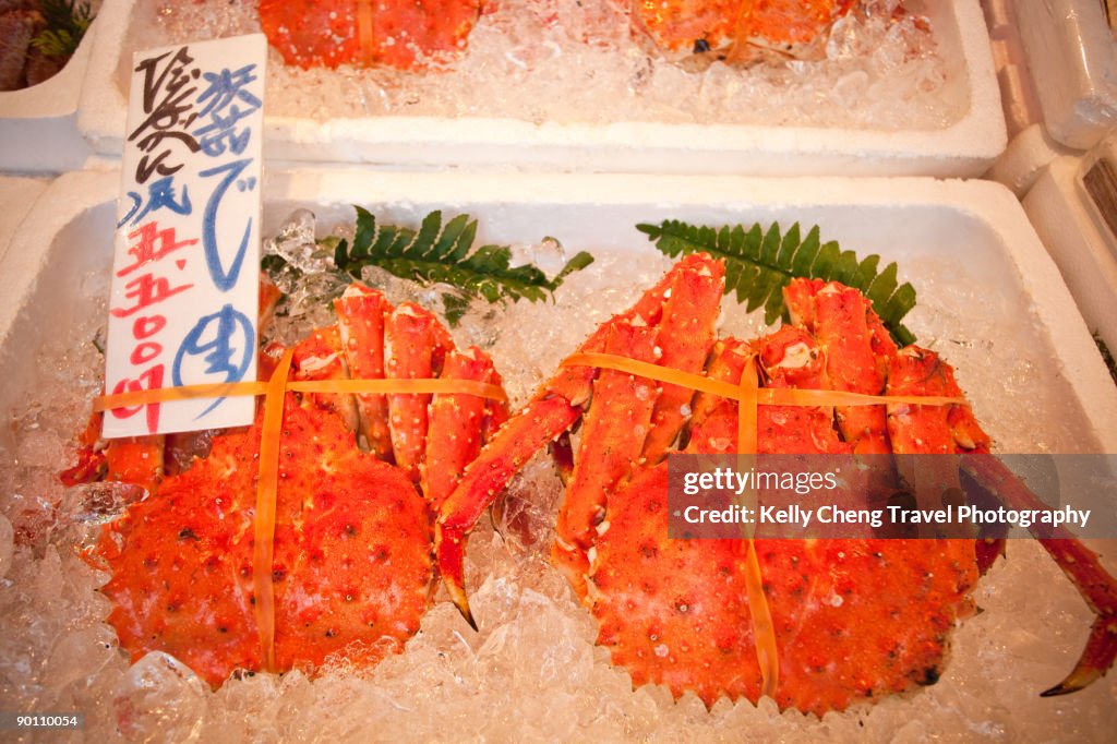 Cooked Crabs in Ice