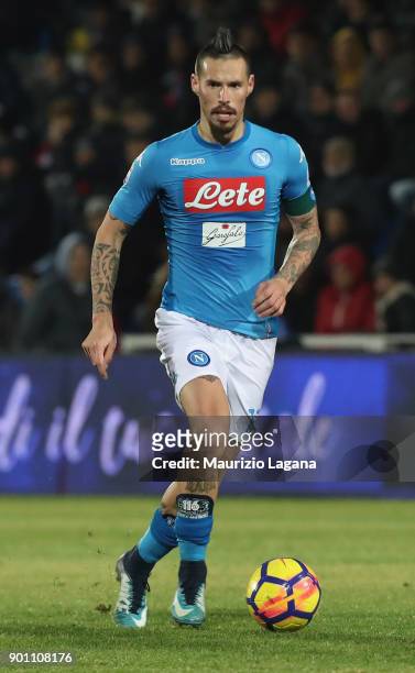 Marek Hamsik of Napoli during the serie A match between FC Crotone and SSC Napoli at Stadio Comunale Ezio Scida on December 29, 2017 in Crotone,...