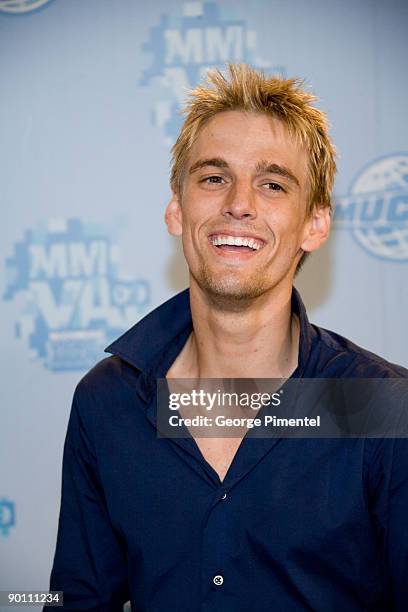 Aaron Carter attends the press room at the 20th Annual MuchMusic Video Awards at the MuchMusic HQ on June 21, 2009 in Toronto, Canada.